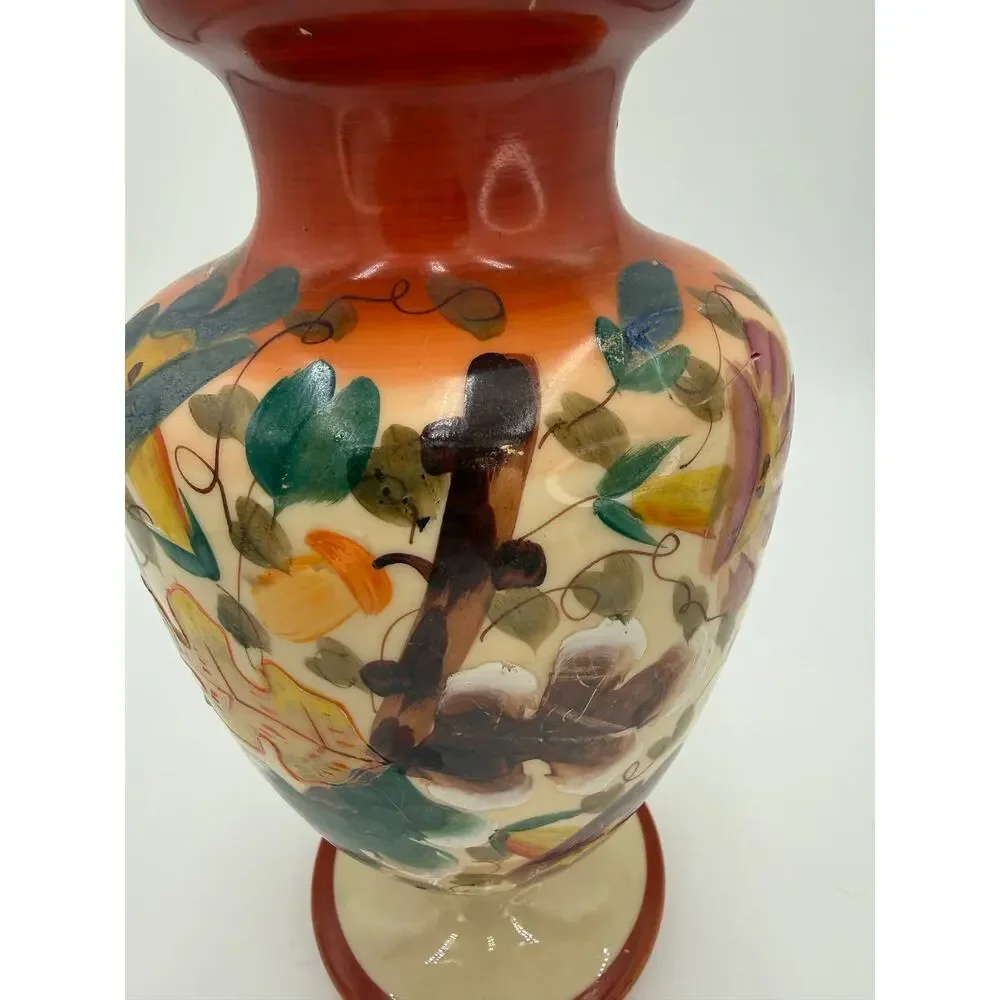 1970's Handpainted Flower Vase